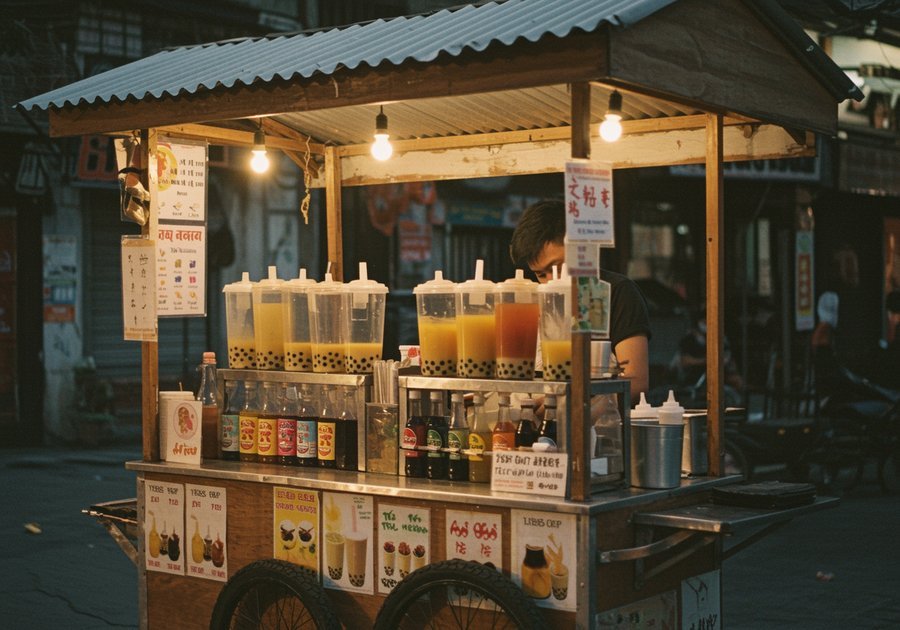 Xe kiot bán trà sữa nên chọn cố định hay gấp gọn cho không gian nhỏ