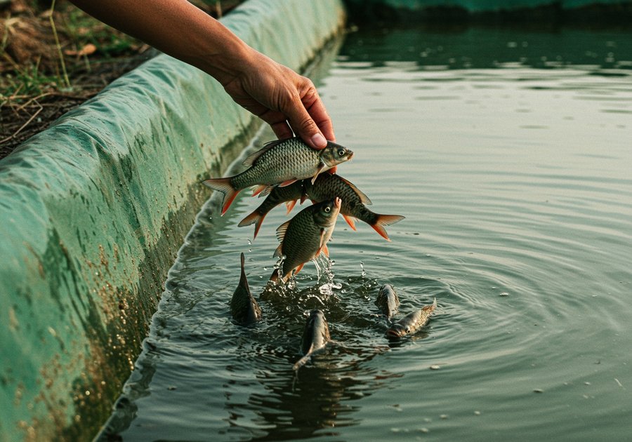 nuôi cá chép trong bể bạt