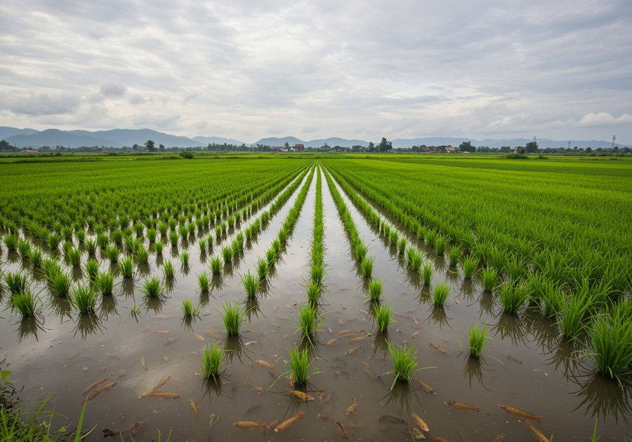 nuôi cá rô đồng trong ruộng lúa
